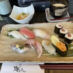 海人 - 特上寿司セット　天ぷら有り