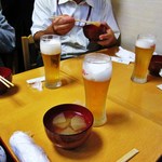 Sushidokoro Kitano Shun - 生ビール・三平汁