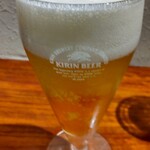 灼味噌らーめん 八堂八 - グラスビール 400円