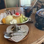 シマノコーヒー 大正館 - プリンアラモード　アイスコーヒー