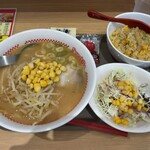 スガキヤ - 味噌ラーメン＆直火炒めチャーハン･サラダセット