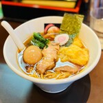 おおぜき中華そば店 - ワンタン中華そば+味玉トッピング