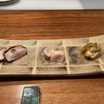 なかむら - 胸肉のタタキ、ささみ、漬け