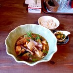 바구우스야 - 생선 야채 1380엔(+매운 아차르 160엔)