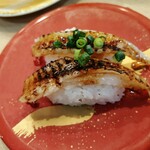 回転寿司 余市番屋 - 炙りえんがわ。