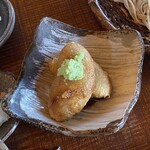 Soba Kiri Kagi Tani - セットの揚げ蕎麦がき