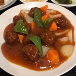 南華楼 - 肉団子の甘酢炒め