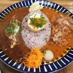 リトルネストカフェ - ・「選べる2種あいがけカレー(¥1400)」