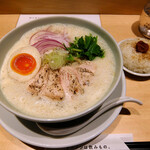 鶏白湯ラーメン ムツキ - 鶏白湯 ダイブめしセット 950円 (23年8月)