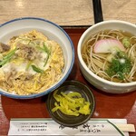 吉祥庵 - サービス定食（他人丼とそば）