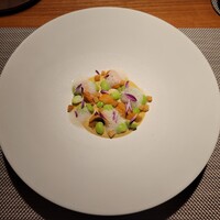 Metis 六本木 - 北海道産バフン雲丹 "豆腐工房ゆう” 緑大豆豆乳 黒崎茶豆