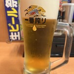 日高屋 - 生ビール（少し安かった）