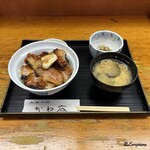 かわ広 - やきとり丼(御開帳)