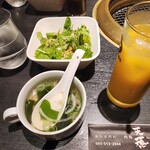 肉処 天穂 - セット内容も小綺麗にまとまっており文句なし