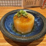 おでん・串カツ・煮込み「みっつ」 - 生姜醤油でいただきます