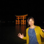 みやじまの宿 岩惣 - ﾗｲﾄｱｯﾌﾟされた大鳥居と・・・。