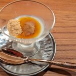 肉割烹 五平 - きなこと黒蜜がかかった牛乳寒天