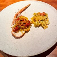 ecco - 手長海老タリオニーニ&雲丹のクリームパスタ