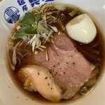 麺屋真星 - 重ね出汁の淡麗鶏魚介らーめん　割れ玉トッピング