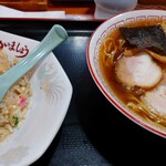 藍麻翔 - 料理写真:昔ながらのらーめん 650円、半チャーハン400円