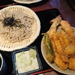 みなみ庵 - ざるそばとミニ天丼　¥1680