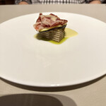 SEZANNE - 大阪産水茄子  イベリコハム  エクストラバージンオリーブオイル