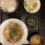 極火 - 三元豚のカツ煮定食（¥1,000）