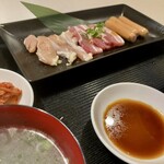 HARUKA - 国産若鶏、豚トロ、ソーセージ定食