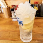 山電ガード下食堂 - みぞれサワー。暑い日には良いですよ〜。