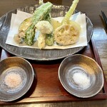 そば処茜 - 野菜天盛り