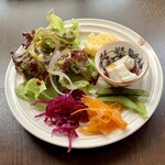 バルバルキッチンアメリ - ランチサラダ(¥200)
      日替わりランチには通常スープ・サラダは付いていないが、追加料金で付けることが出来る。この日はスープ抜きにしたが、ありでも同料金。