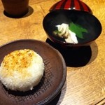 小屋場　只只 - 焼きおにぎりとお吸い物