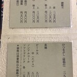 うなぎ魚徳 - メニュー