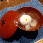 料理旅館 奥飛騨山草庵 饗家 - 県産枝豆のしんじょうと小はまぐり