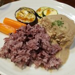 キッチン ブルー グローブ - ご飯を乗せます