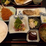 お食事処 海雅 - アジ三昧定食。1200円だったかな？