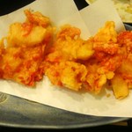 手打ちそば なみ一 - 桜えびと貝柱のかき揚げ