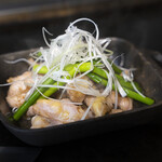 Stir-fried seseri and garlic sprouts with miso