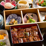 魚長 - 特選穴子重と茶そば御膳