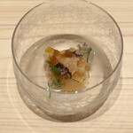 すし道 冨座 - カワハギのあん肝和え