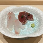 Sushidou Tomiza - 鰹とハタのお刺身