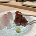 すし道 冨座 - 鰹とハタのお刺身