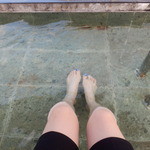 湖南荘 - 足湯中