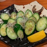 串揚げ 椛 - ちりめんキュウリ