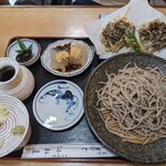 Teuchi Soba Komatsuya - まいたけ蕎麦御膳　1,595円