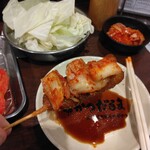 串かつ だるま 新大阪駅なか店 - 豚キムチのつもりが、間違ってイカキムチに、、