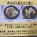 そば吉 - 肉そばと鳥そばの違いがわかります❗️