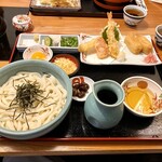 うどん本陣 山田家 - ぶっかけうどん定食+卵