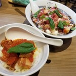 Rock’anDo - 桃のスパークリングヌードル＋ベーコントマト丼