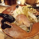 Keisukekitanoshou - 極上渡り蟹の味噌らーめん　　　　　　　箸上げ